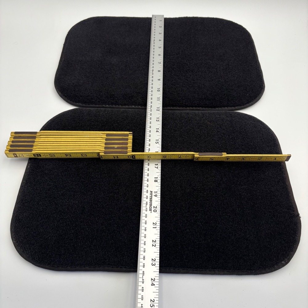 Unbranded Car Floor Mats Universal OS Black Excellent Carpet 3-Piece Set - Picture 3 of 8